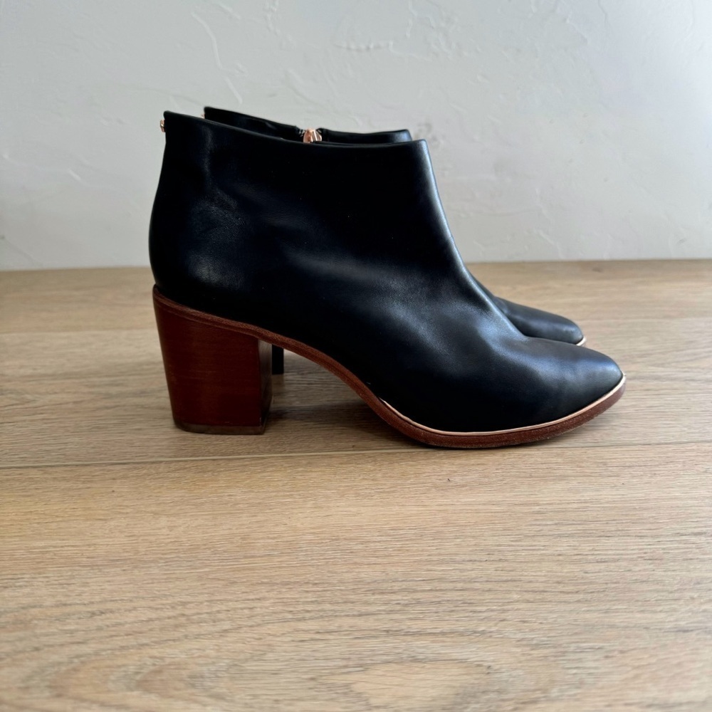 Ted Baker London Black Heeled Ankle Boots Size Zip Women's Size 41